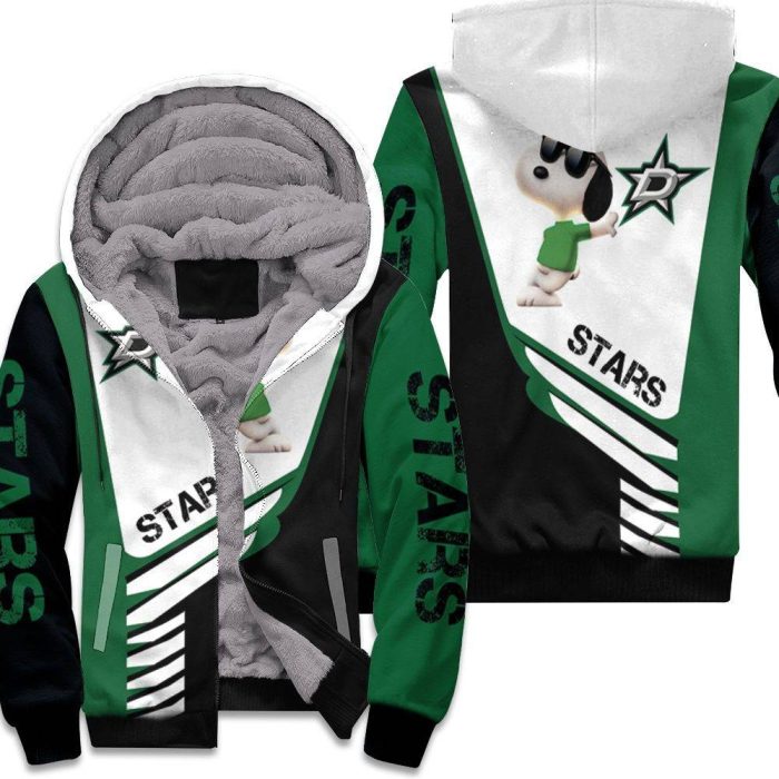 Dallas Stars Snoopy For Fans 3D Unisex Fleece Hoodie