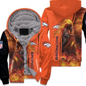 Denver Broncos Horse Nfl Fan For Fan Unisex Fleece Hoodie