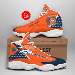 Denver Broncos Men'S Jordan 13 Custom Name Personalized Shoes