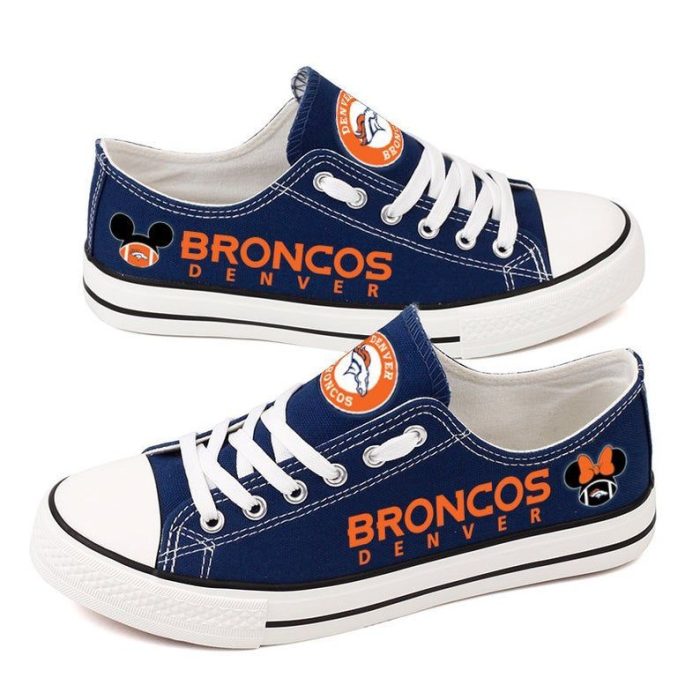 Denver Broncos NFL Football 2 Gift For Fans Low Top Custom Canvas Shoes