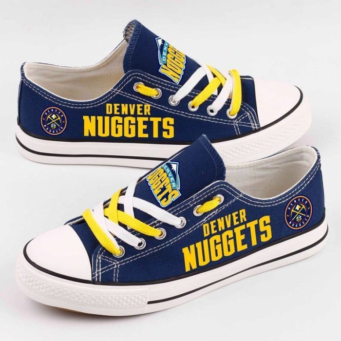 Denver Nuggets NBA Basketball 1 Gift For Fans Low Top Custom Canvas Shoes
