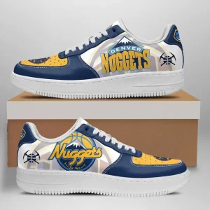 Denver Nuggets Nike Air Force Shoes Unique Basketball Custom Sneakers