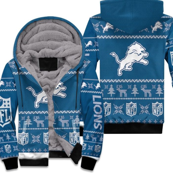 Detroit Lions Nfl Ugly Sweatshirt Christmas 3D Unisex Fleece Hoodie