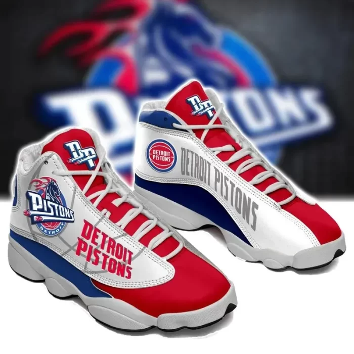 Detroit Pistons Air Jordan 13 Custom Basketball Sneakers