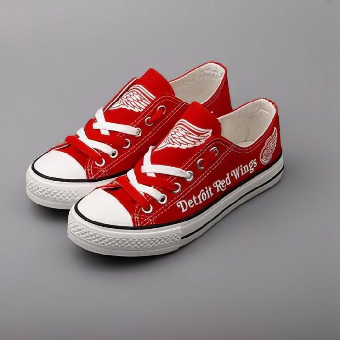 Detroit Red Wings NHL Hockey Gift For Fans Low Top Custom Canvas Shoes