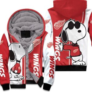 Detroit Red Wings Snoopy Lover 3D Printed Unisex Fleece Hoodie