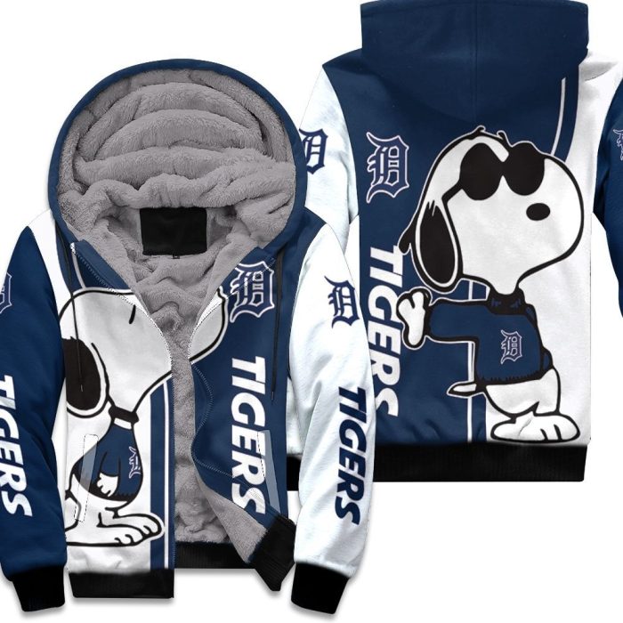 Detroit Tigers Snoopy Lover 3D Printed Unisex Fleece Hoodie