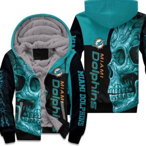 Dolphins Nfl Skull 3D Unisex Fleece Hoodie