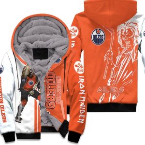 Edmonton Oilers And Zombie For Fans Unisex Fleece Hoodie