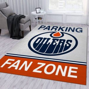 Edmonton Oilers Fan Zone NFL Area Rug Living Room And Bed Room Rug