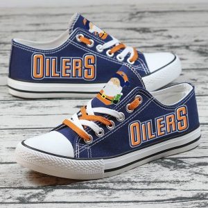 Edmonton Oilers NHL Hockey 2 Gift For Fans Low Top Custom Canvas Shoes