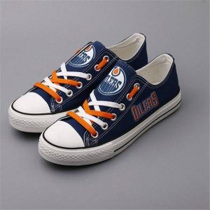 Edmonton Oilers NHL Hockey 3 Gift For Fans Low Top Custom Canvas Shoes