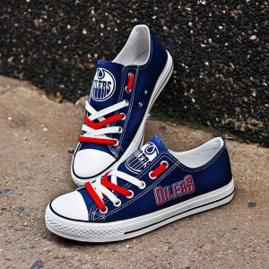 Edmonton Oilers NHL Hockey 4 Gift For Fans Low Top Custom Canvas Shoes