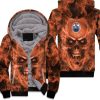 Edmonton Oilers Nhl Fans Skull Unisex Fleece Hoodie