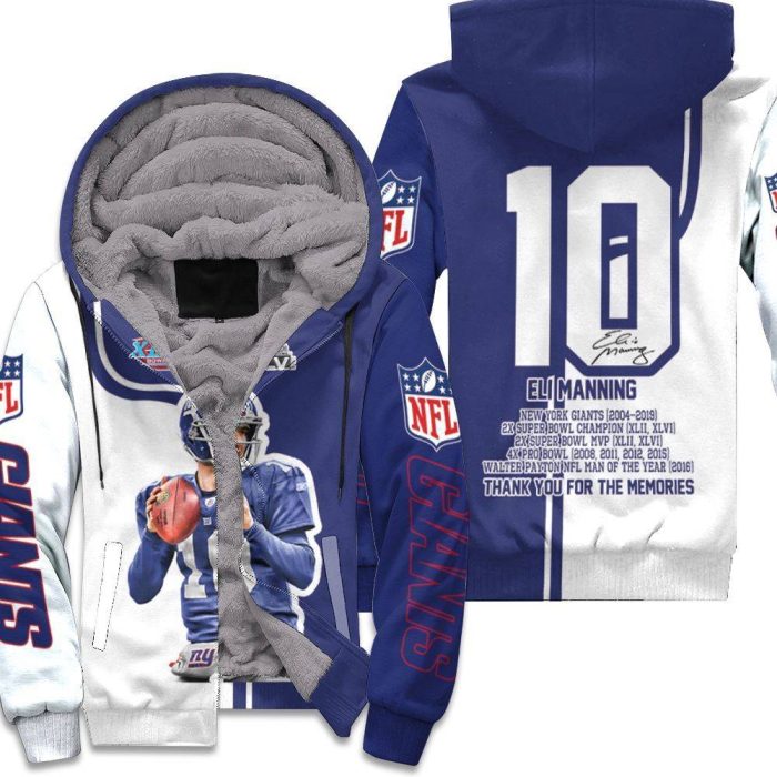 Eli Manning New York Giants Fan 3D Unisex Fleece Hoodie