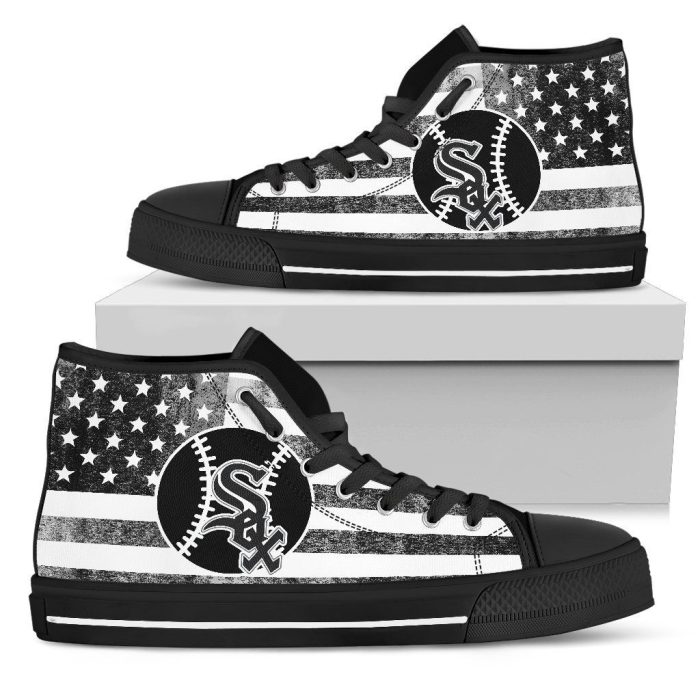 Flag Rugby Chicago White Sox MLB Custom Canvas High Top Shoes