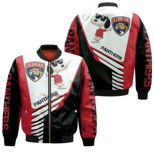 Florida Panthers Snoopy For Fans 3D Bomber Jacket