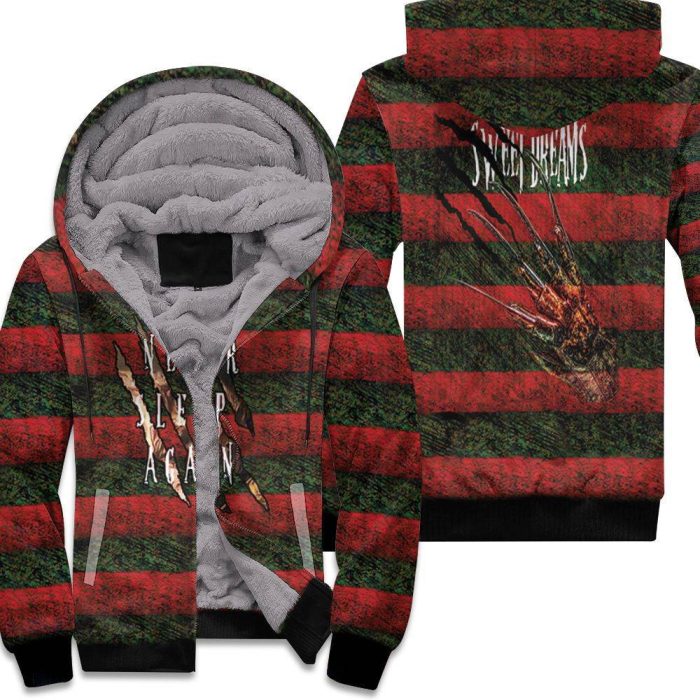 Freddy Krueger Never Sleep Again Sweet Dream Horror Film For Fan Unisex Fleece Hoodie