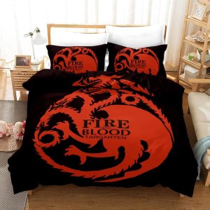 Game of Thrones Fire and Blood Targaryen #27 Duvet Cover Pillowcase Bedding Set Home Decor BS0215