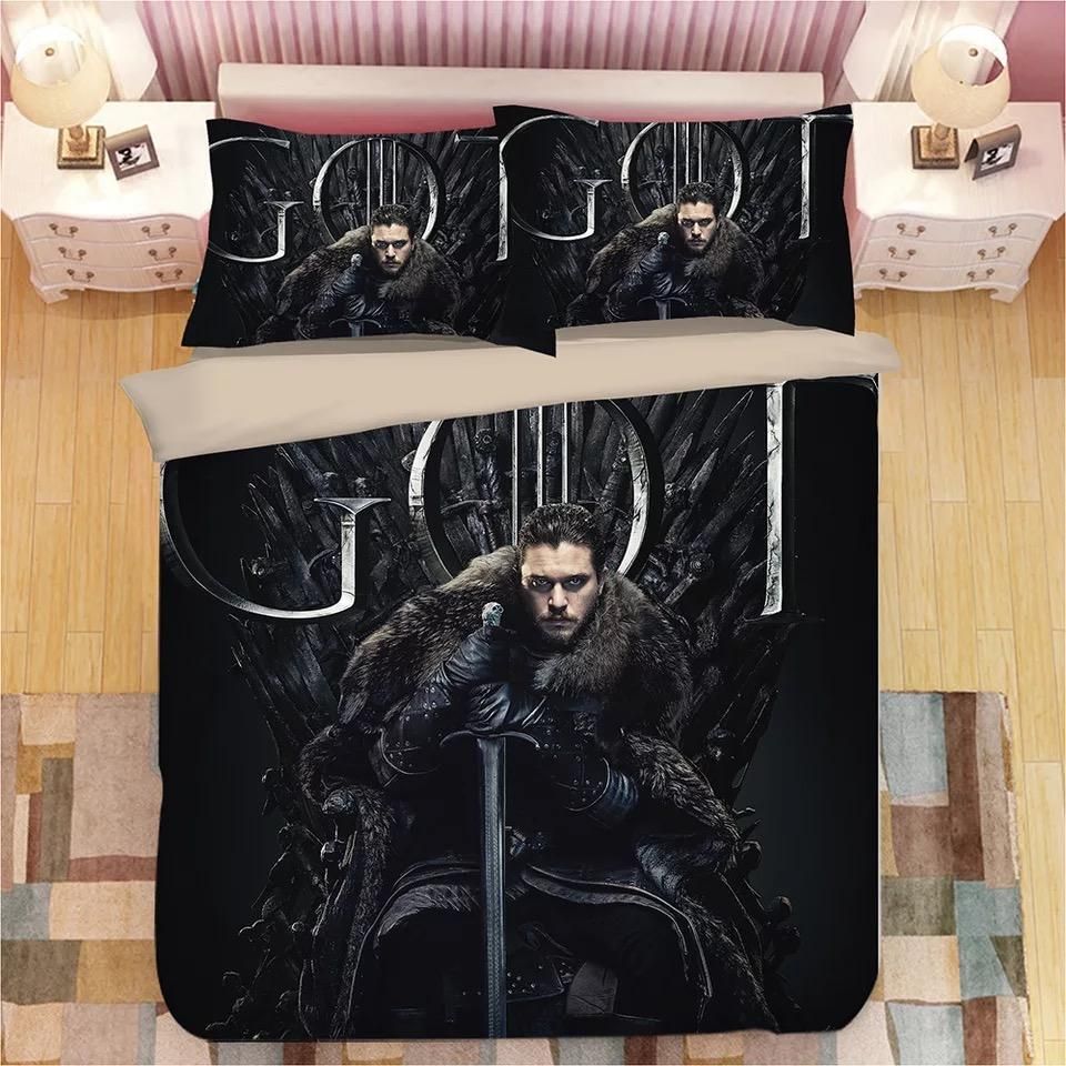 Game-of-Thrones-Jon-Snow-10-Duvet-Cover-Pillowcase-Bedding-Set-Home-Decor Game of Thrones Jon Snow #10 Duvet Cover Pillowcase Bedding Set Home Decor