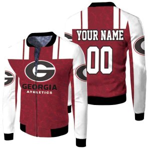 Georgia Bulldogs Athletics Ncaa For Bulldogs Lover 3D Printed 3D Personalized Fleece Bomber Jacket