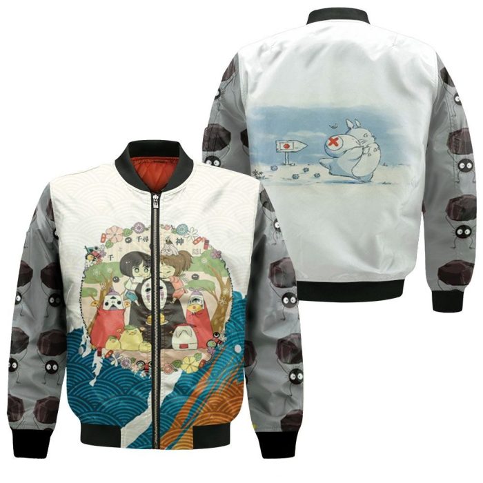 Ghibli Studio Spirited Away Cute Cartoon Animation For Fan Bomber Jacket