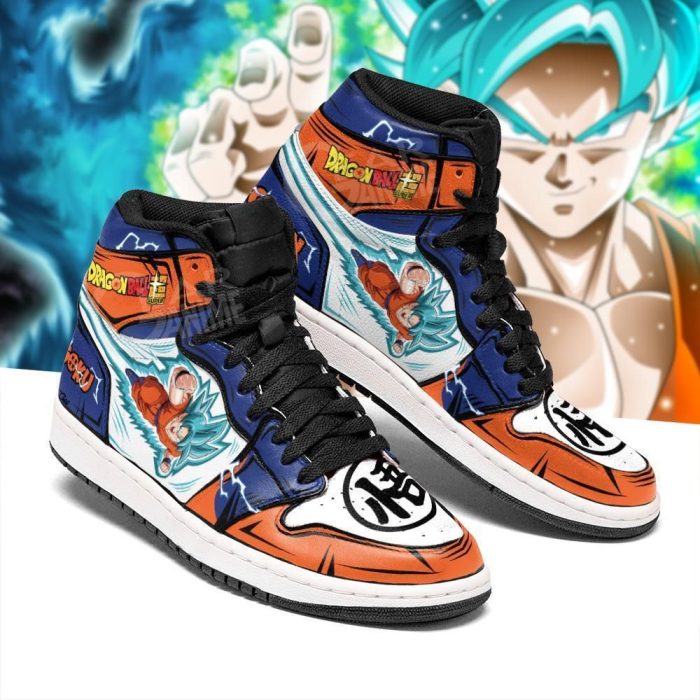 Goku Saiyan Blue Shoes Boots Dragon Ball Super Anime Sneakers Leather