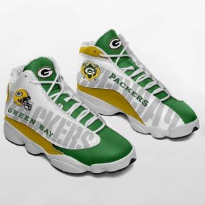 Green Bay Packers Football Team Jordan 13 Shoes - JD13 Sneaker