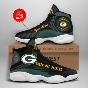 Green Bay Packers Men'S Jordan 13 Custom Name Personalized Shoes