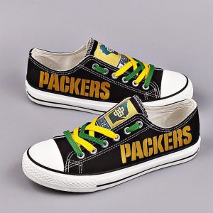 Green Bay Packers NFL Football 1 Gift For Fans Low Top Custom Canvas Shoes