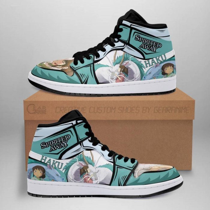 Haku Chihiro Sneaker Boots J1 Spirited Away Air Jordan 1 Anime Shoes Custom Sneakers