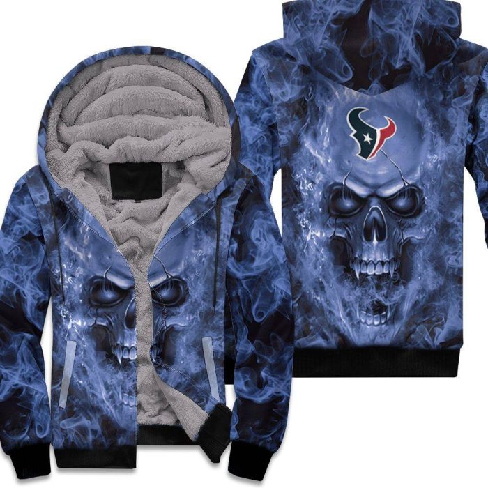 Houston Texans Nfl Fans Skull Unisex Fleece Hoodie