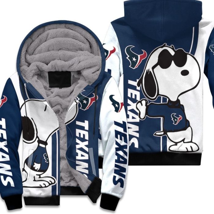 Houston Texans Snoopy Lover 3D Printed Unisex Fleece Hoodie