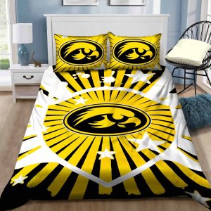 Iowa Hawkeyes Bedding Set Sleepy - 1 Duvet Cover & 2 Pillow Cases BS2630