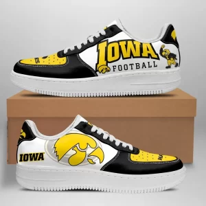 Iowa Hawkeyes Nike Air Force Shoes Unique Football Custom Sneakers AF0869