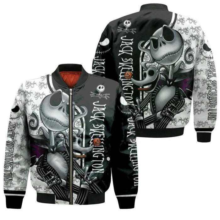 Jack Skellington And Zero Nightmare Before Christmas 3D Bomber Jacket