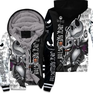 Jack Skellington And Zero Nightmare Before Christmas Unisex Fleece Hoodie