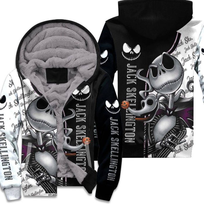 Jack Skellington Jack Daniels Whiskey 3D Unisex Fleece Hoodie