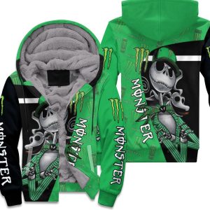 Jack Skellington Monster Energy Logo 3D Printed For Fan 3D Unisex Fleece Hoodie