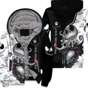 Jack Skellington Pattern Halloween Nightmare Before Christmas For Fan 3D Unisex Fleece Hoodie