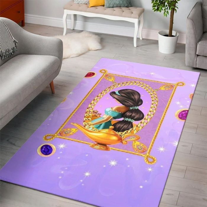 Jasmine Aladdin Disney Movies Living Room Cartoon Floor Carpet Rectangle Rug