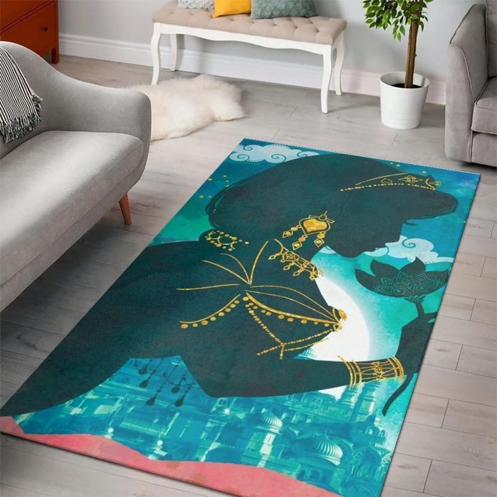 Jasmine Aladdin Disney Movies Living Room Cartoon Floor Carpet Rectangle Rug