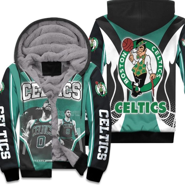 Jayson Tatum 0 Boston Celtics Unisex Fleece Hoodie