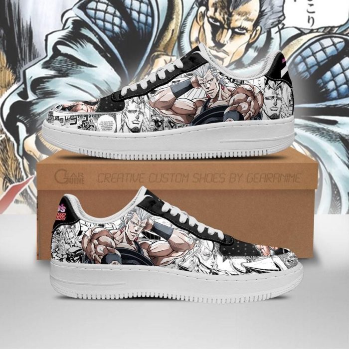 Jean Pierre Polnareff Air Force Sneakers Manga Style Jojo'S Anime Shoes Fan Gift Pt06