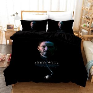 John Wick #4 Duvet Cover Pillowcase Bedding Set Home Bedroom Decor BS1336