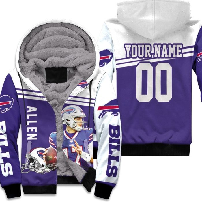 Josh Allen 17 Buffalo Bills Legend Signature 3D Personalized Unisex Fleece Hoodie