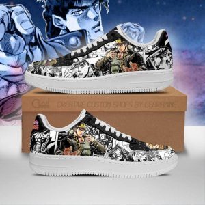 Jotaro Kujo Air Force Sneakers Manga Style Jojo'S Anime Shoes Fan Gift Pt06