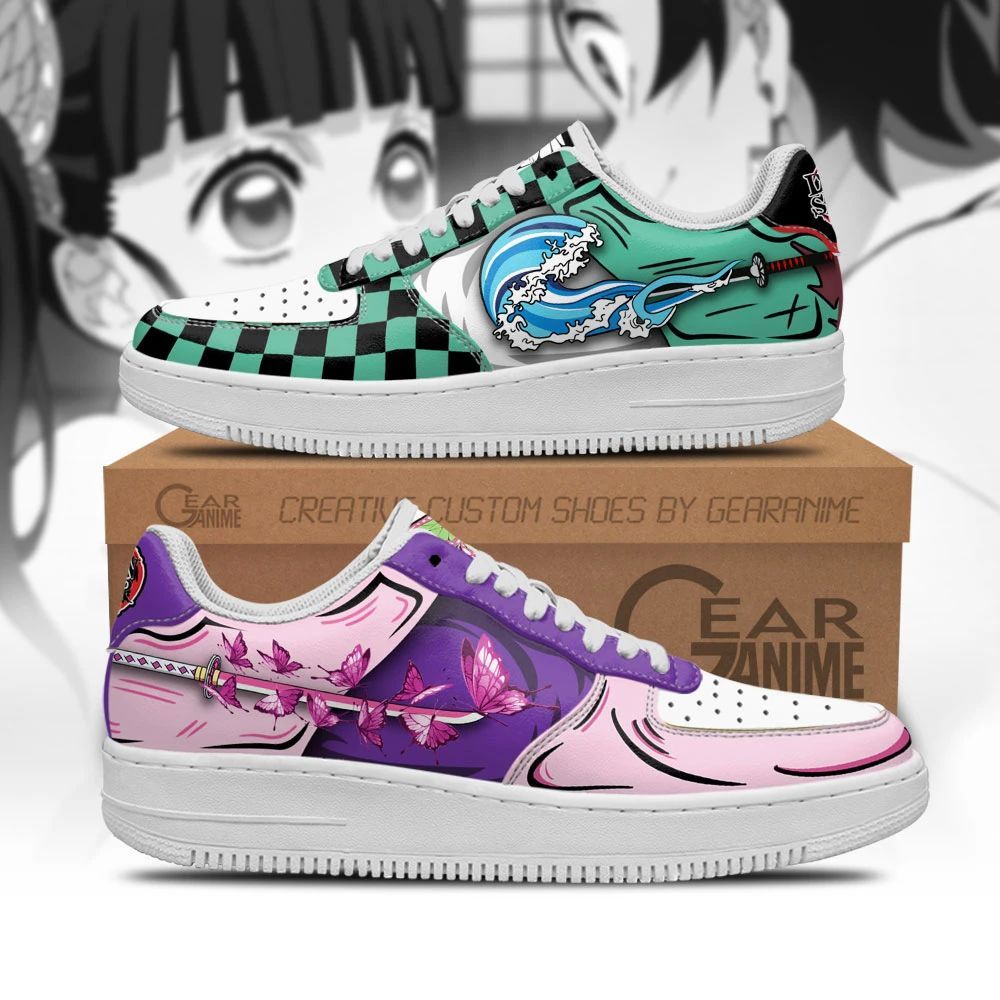 Kanao-And-Tanjiro-Air-Force-1-Sneakers-Custom-Demon-Slayer-Anime-Shoes Kanao And Tanjiro Air Force 1 Sneakers Custom Demon Slayer Anime Shoes