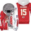 Kansas City Chiefs Patrick Mahomes 15 Nfl 2020 Season Afc West Division Champion 2020 Unisex Fleece Hoodie