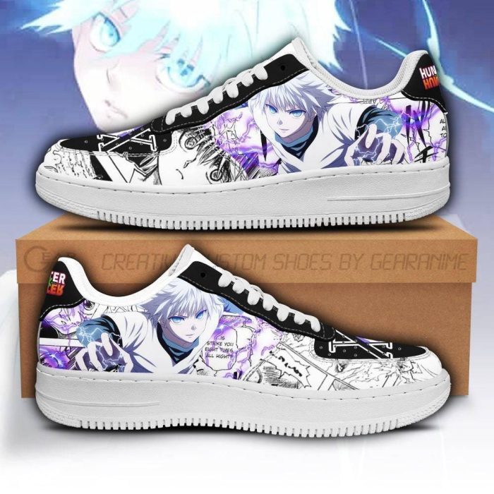 Killua Nike Air Force Shoes Unique Anime Custom Sneakers